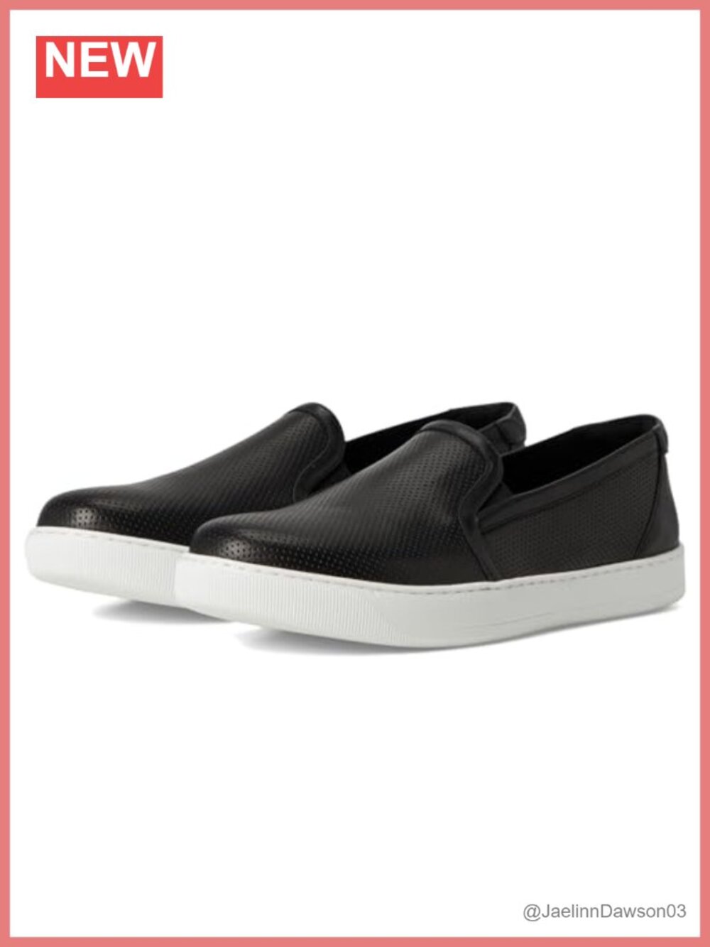 Leather Low Top Slip-On Sneakers with Cushioned Insole